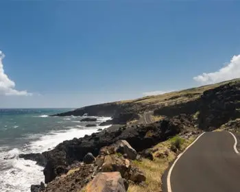 The Hana Highway along the coast of Maui.