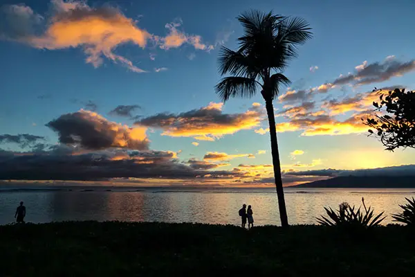 End of the day on Baby Beach near Lahaina on Maui.