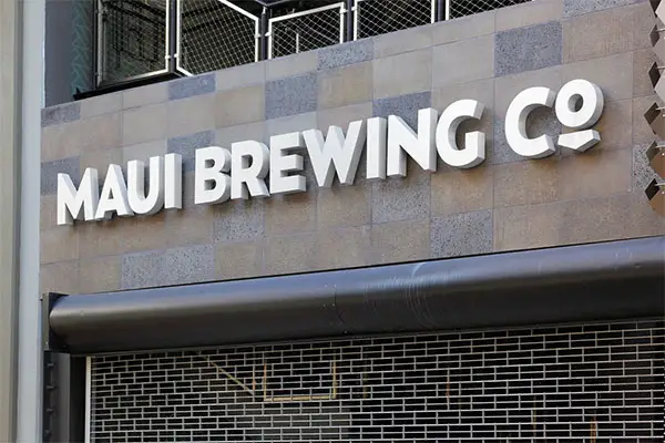 Mauji Brewing Co. brewery front logo. 