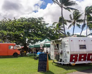 Food trucks in Lahaina, Maui.