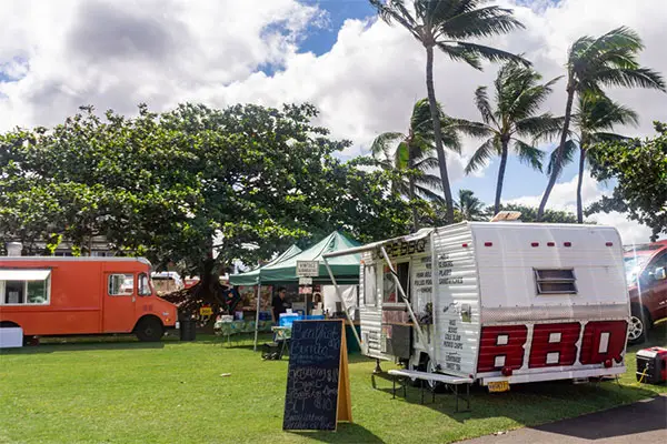 Food trucks in Lahaina, Maui.