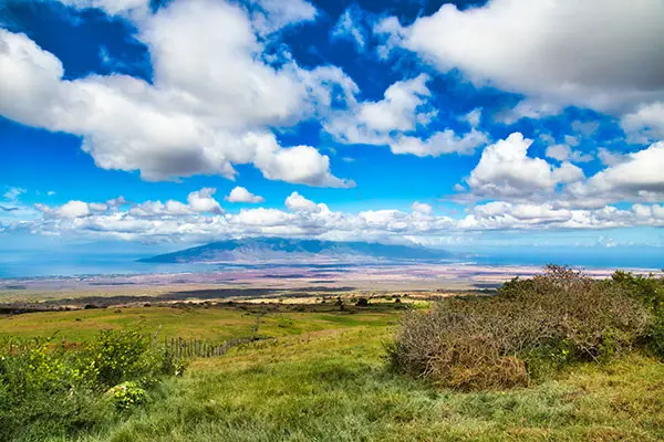 View of West and East Maui from Kula .