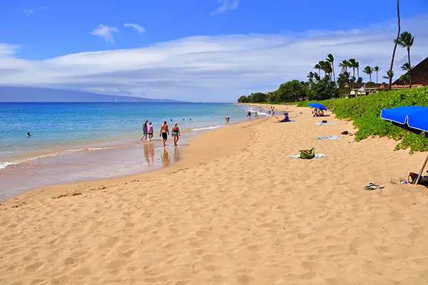 A beautiful beach in West Maui in July