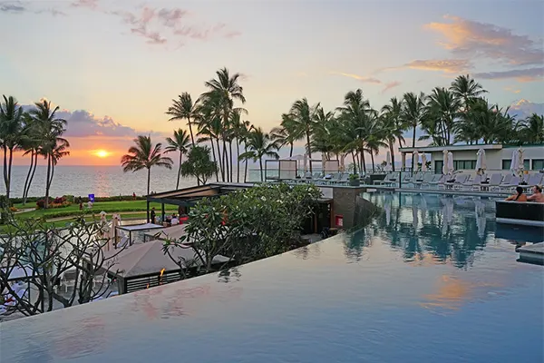 Infinity pool at a resort in Maui. 