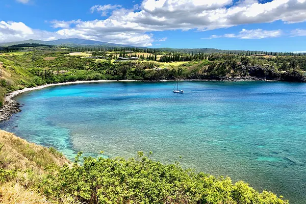 Maui Island surrounded by blue sea