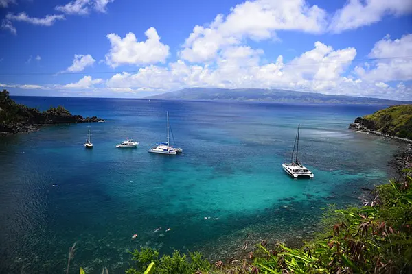 Yachts in Maui. 