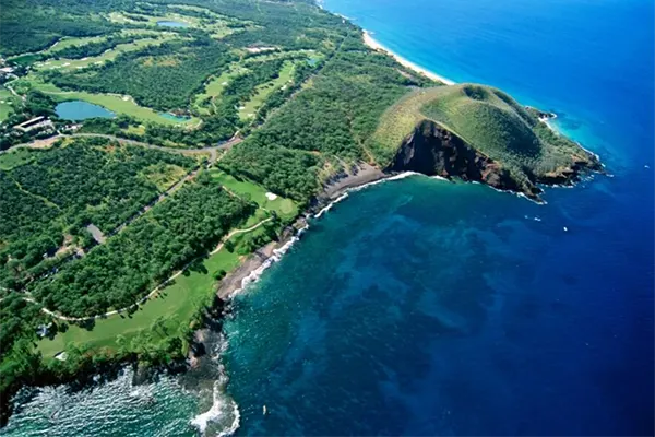 Aerial view of Makena Maui