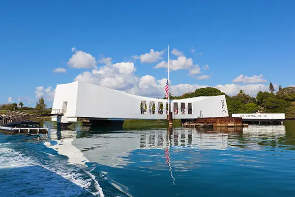 U.S.S. Arizona Memorial in Pearl Harbor. 