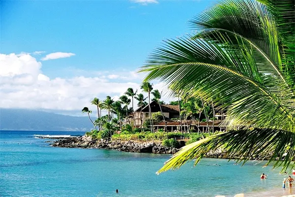 Resort next to the beach on Maui. 