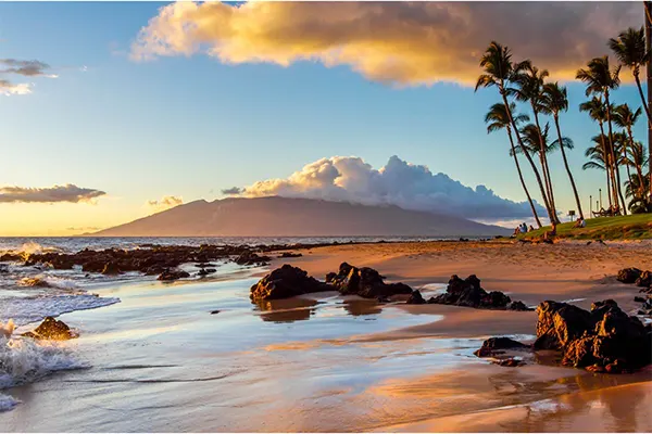 Chang's Beach at sunrise. 