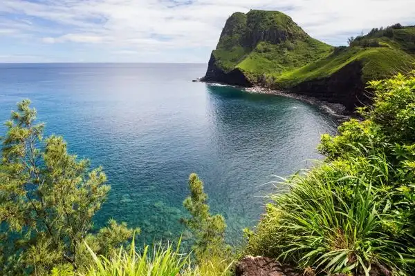 A tropical bay in West Maui. 